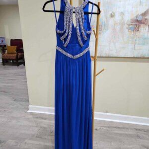 NWTHailey Adrianna Papell Electric Blue Prom Formal Wedding Pageant Dress Size 2